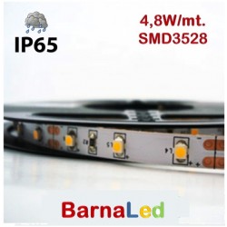 Tira LED 5 mts Flexible 24W 300 Led SMD 3528 IP54 Blanco Frío